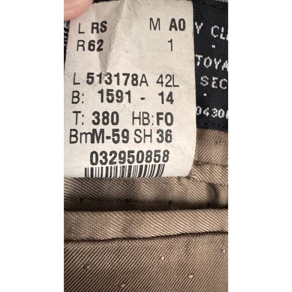 1990s Lord & Taylor Pure Wool Brown Houndstooth Blazer Men’s 42L - Picture 11 of 13